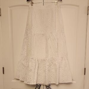 Lilly Pulitzer Cream Eyelet A-Line Skirt